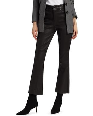 Veronica Beard Carson Faux Leather High-Rise Pants - Black