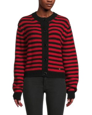 Sonia Rykiel Striped Wool Jumper - Red