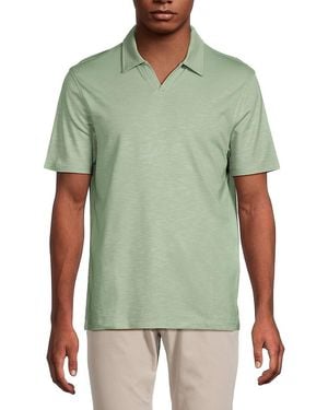 Kenneth Cole Slub-Knit Stretch Polo Shirt - Green