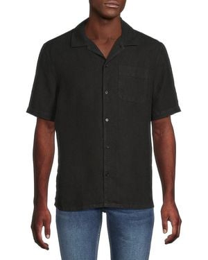 Zadig & Voltaire Sloan Linen Camp Shirt - Black