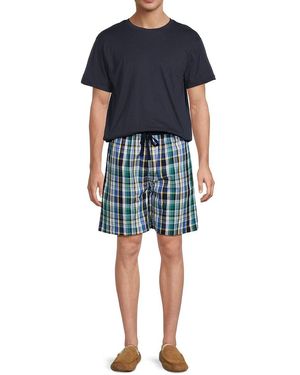 Majestic Two-Piece Cotton-Blend Lounge Set - Blue