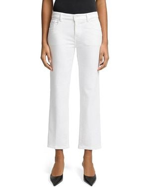 7 For All Mankind Calie Stretch Straight-Leg Jeans - White