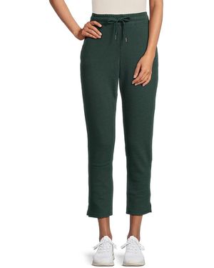 Andrew Marc Waffle Knit Cropped Trousers - Natural
