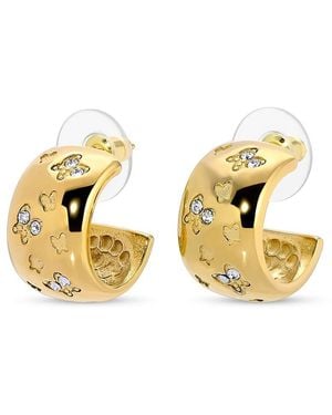 Eye Candy LA Golden Isabelle Goldtone & Cubic Zirconia Half Hoop Earrings - Metallic