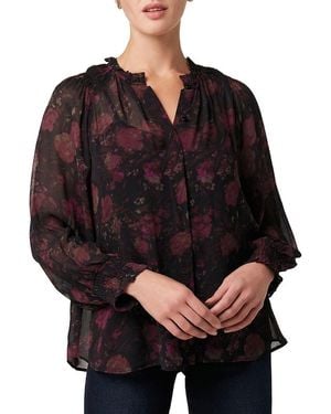 Joe's Jeans The Arwel Floral Georgette Button Down - Black