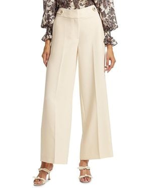 Tahari Angelica Wide-Leg Trousers - Natural