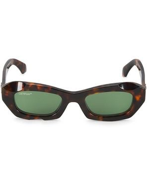 Off-White c/o Virgil Abloh Venezia 49Mm Solid Lens Square Plastic Sunglasses - Green