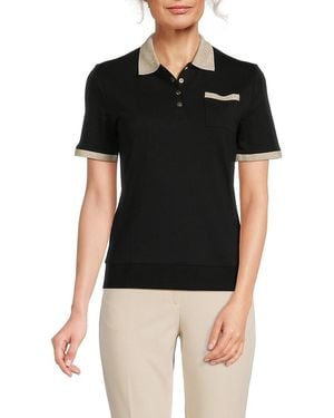 Tommy Hilfiger Glitter Trim Polo - Black