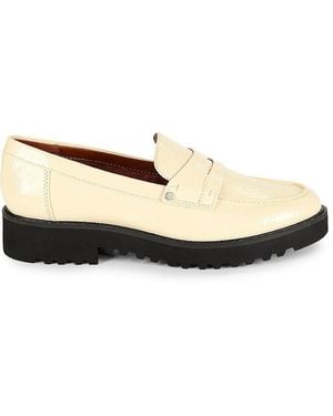 Franco Sarto Cassandra Glossy Penny Loafers - Natural