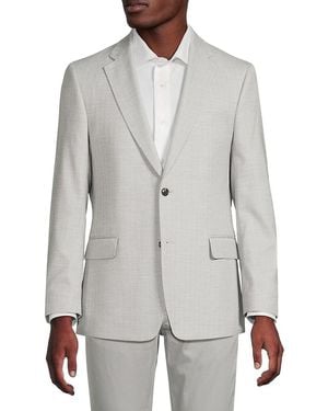 Saks Fifth Avenue Herringbone Regular-Fit Blazer - Gray