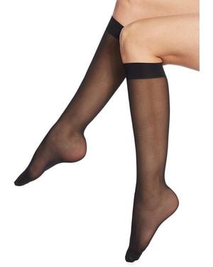 Wolford Individual 10 Sheer Knee Highs - Black
