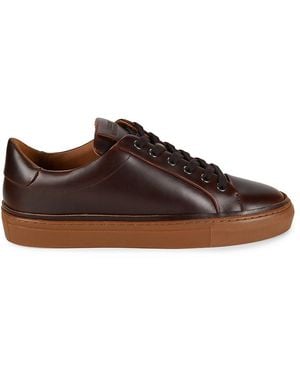 Allen Edmonds Flynn Leather Low Top Trainers - Brown