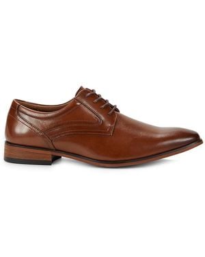 Guess Sameer Square Toe Derby Shoes - Brown