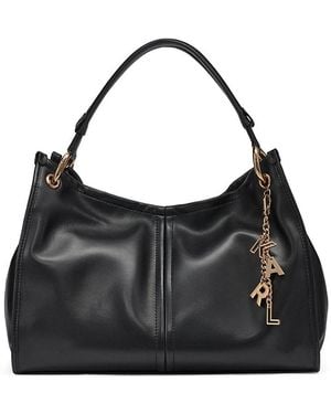 Karl Lagerfeld Luciene Leather Tote - Black