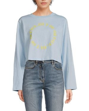 Chaser Brand Print Long Sleeve T-shirt - Blue