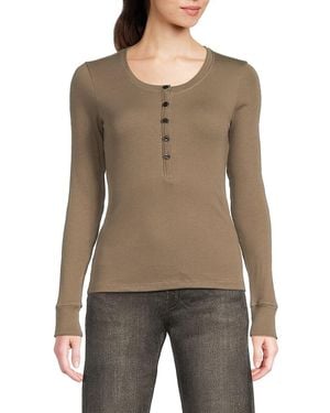 Rag & Bone Essie Ribbed Henley - Multicolour