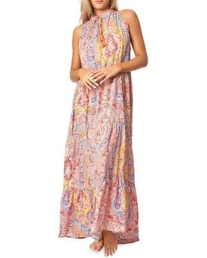 La Moda Clothing Paisley Print Maxi Dress - Pink