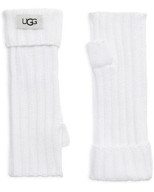 UGG Bouclé Knit Armwarmers - White