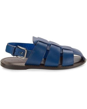Allen Edmonds Monaco Leather Fisherman Sandals - Blue