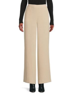 Halston High-rise Crinkle Pants - Natural