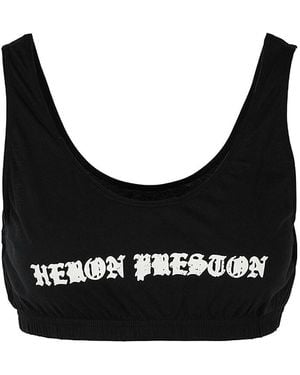 Heron Preston Logo Tank Sports Bra - Black
