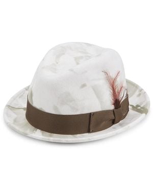 Bailey Tino Abstract Wool Fedora Hat - White