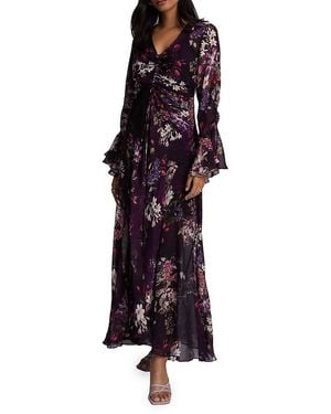 Robert Graham Diana Floral Silk Blend Maxi Dress - Multicolour