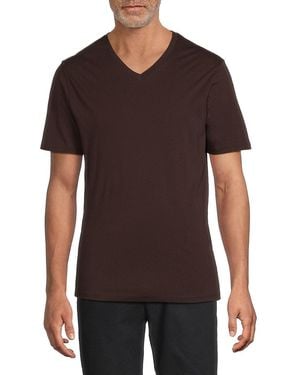 Vince Pima Cotton V-Neck Tshirt - Black