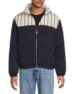 KROST Nautica X Striped Puffer Jacket - Blue
