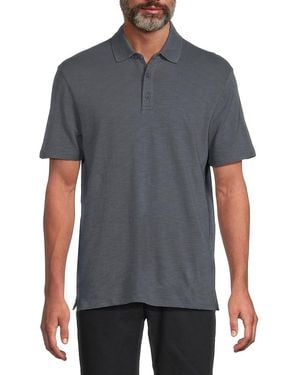 Vince Solid Short Sleeve Polo - Grey