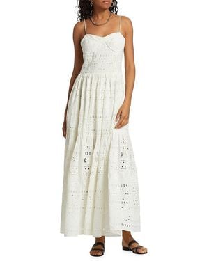 Carolina K Lola Cotton Eyelet Maxi Dress - White
