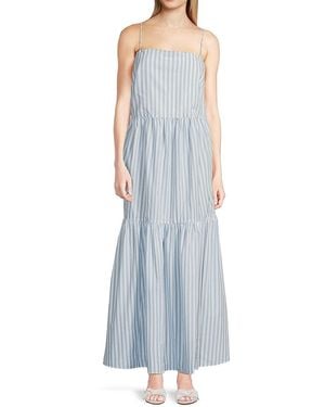 Rag & Bone Striped Cotton Maxi Dress - Blue
