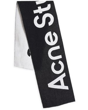 Acne Studios Reversible Logo Scarf - White