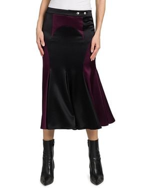 Off-White c/o Virgil Abloh Pleated Colorblocked Midi-Skirt - Black