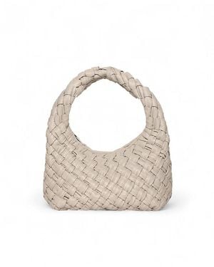 Walter Baker Indie Weaved-Leather Hobo Bag - White