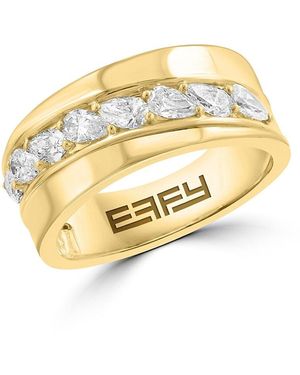 Effy 14K & 0.72 Tcw Lab-Grown Diamond Ring - Metallic