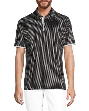 Galvin Green Galvin 'Mark Diamond Dot Polo - Grey