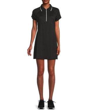 DKNY Polo Collar Minidress - Black