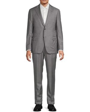 Samuelsohn Textured Wool Classic-Fit Suit - Grey