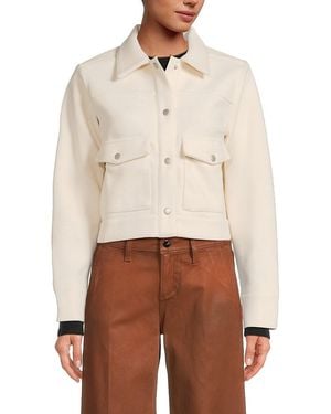 Joe's Jeans Cropped Shirt Jacket - White