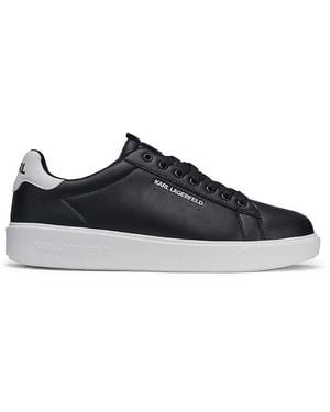 Karl Lagerfeld Round-Toe Logo Low-Top Sneakers - Black