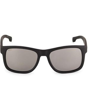 BOSS 55Mm Polarized Square Sunglasses - Grey