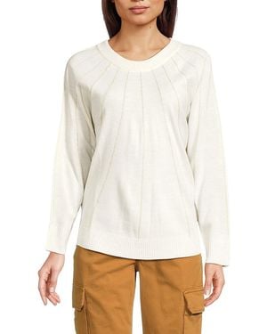 Joseph A Lurex Raglan Sleeve Jumper - White