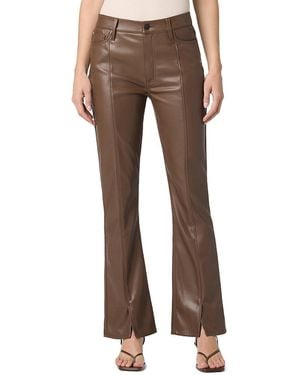 Hudson Jeans Blair High-Rise Bootcut Pants With Vent Slits - Brown