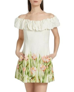 Nicholas the Label Uma Ruffled Off-The-Shoulder Minidress - White