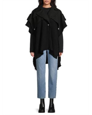 Rag & Bone Trench Wool Poncho - Black