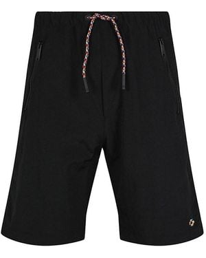 Marcelo Burlon Loose Fit Flat Front Shorts - Black