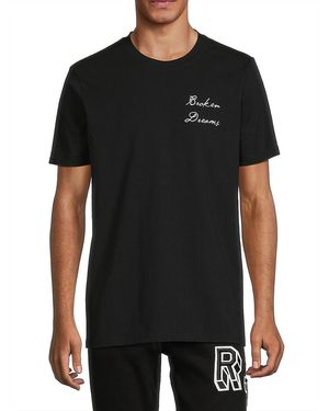 RTA Broken Dreams Liam Logo Cotton T-Shirt - Black