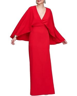 Halston Olaya Fluid Crepe Gown - Red