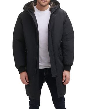 Cole Haan Heavy Tech Faux-fur Hooded Parka - Black